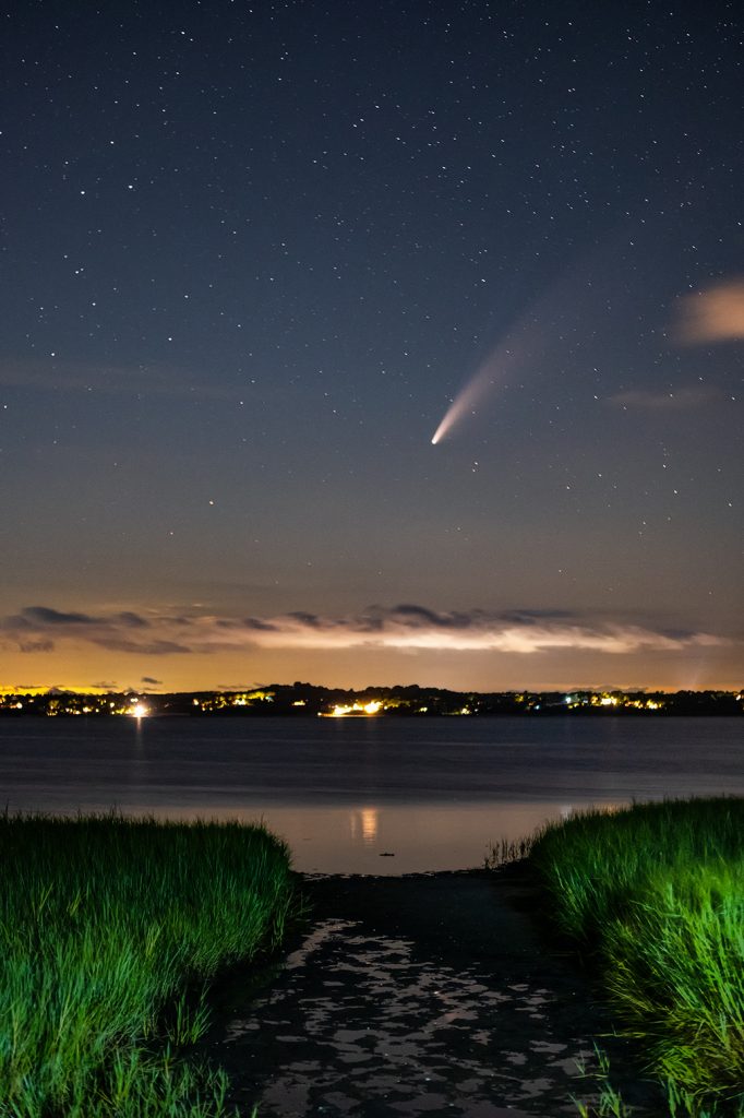Comet Neowise over Shinnecock Bay