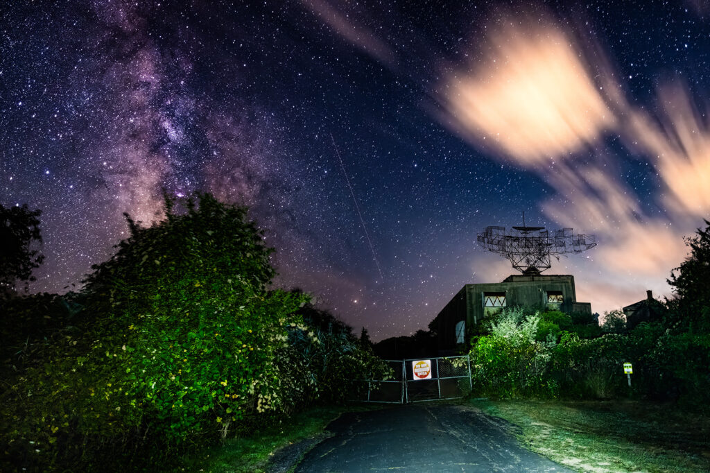 Milky Way over Montauk Radar Tower