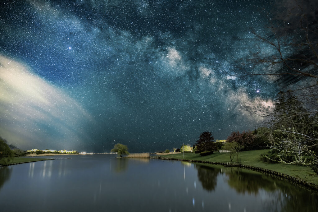 Milky Way over Villa Marie in Water Mill