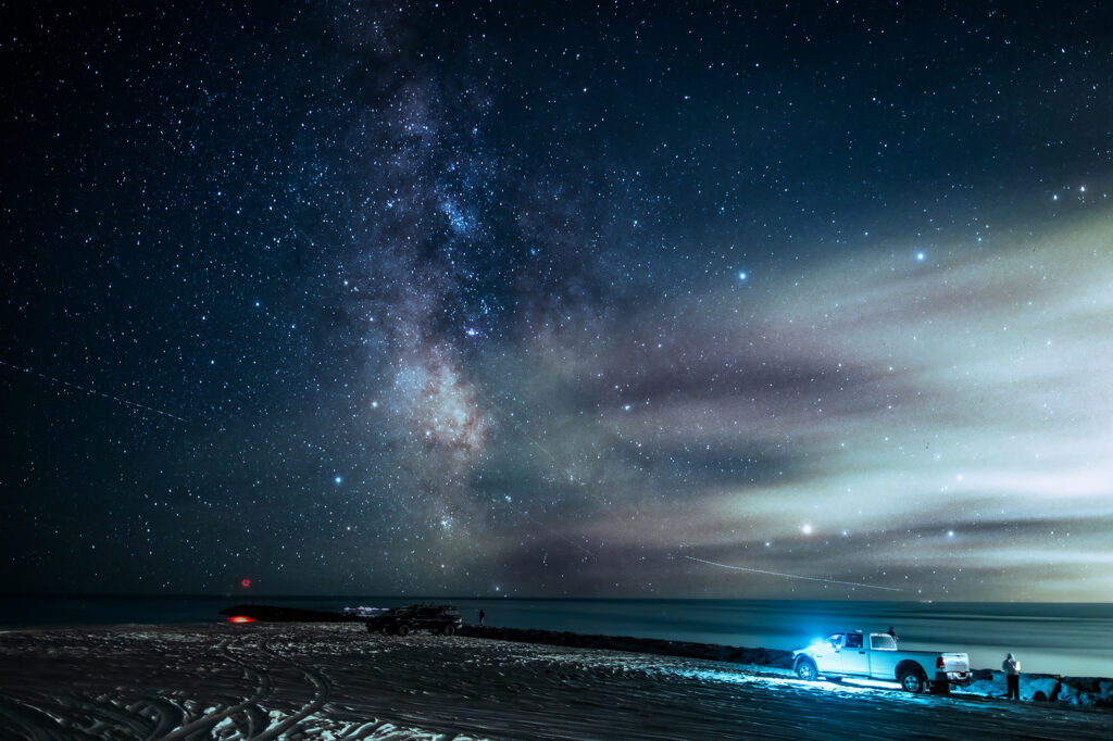 Shinnecock Inlet Night Fishing Under the Milky Way