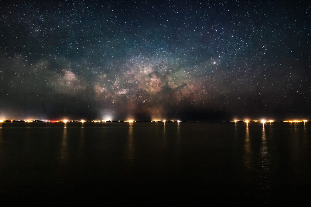 Milky Way rising over Mecox Bay